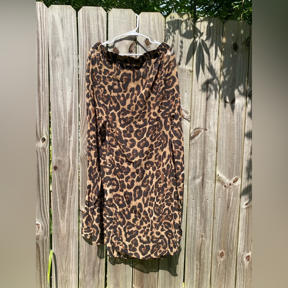 Emory Rose Sheer Animal Print Skirt